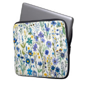 Rustikale Wildblumen Laptopschutzhülle (Vorderseite Links)