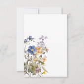 Rustikale Wildblumen Lila Aquarellfest Abendessen RSVP Karte (Rückseite)
