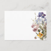 Rustikale Wildblumen Lila Empfang Begleitkarte (Rückseite)