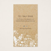 Rustikale Wildblumen mit Grafikkarte (Rückseite)