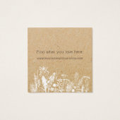 Rustikale Wildblumen mit Grafikkarte (Rückseite)