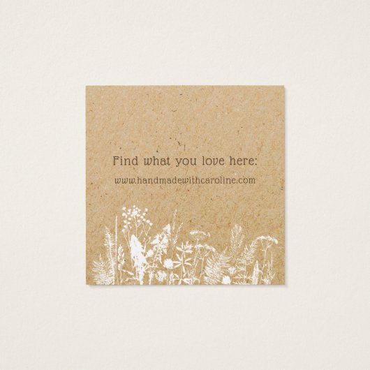 Rustikale Wildblumen mit Grafikkarte (Rückseite)