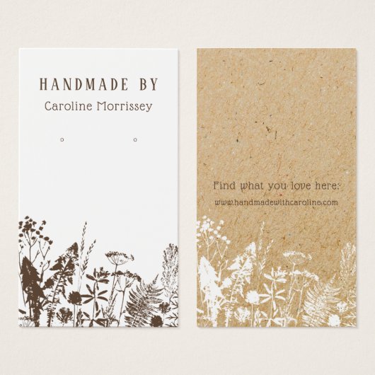 Rustikale Wildblumen mit Grafikkarte (Vorne & Hinten)