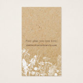 Rustikale Wildblumen mit Grafikkarte (Rückseite)