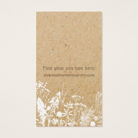 Rustikale Wildblumen mit Grafikkarte (Rückseite)