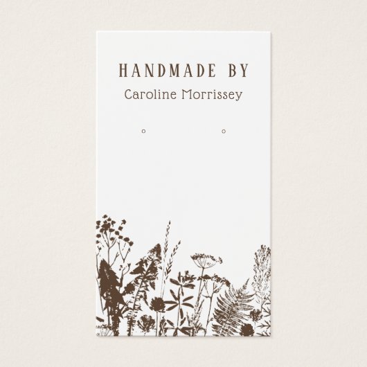 Rustikale Wildblumen mit Grafikkarte (Vorderseite)