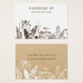 Rustikale Wildblumen-Netzwerkkarte (Vorne & Hinten)