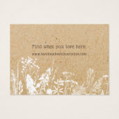Rustikale Wildblumen-Netzwerkkarte (Rückseite)