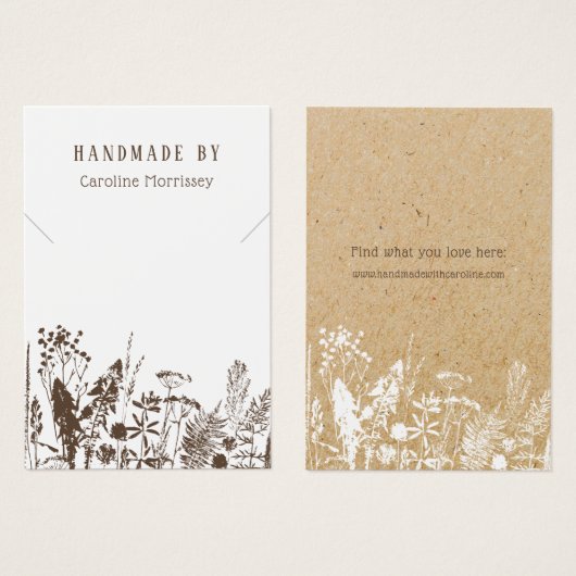 Rustikale Wildblumen-Netzwerkkarte (Vorne & Hinten)