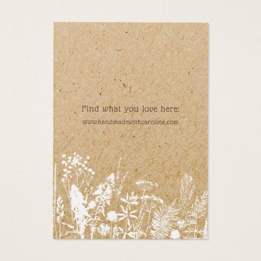 Rustikale Wildblumen-Netzwerkkarte (Rückseite)