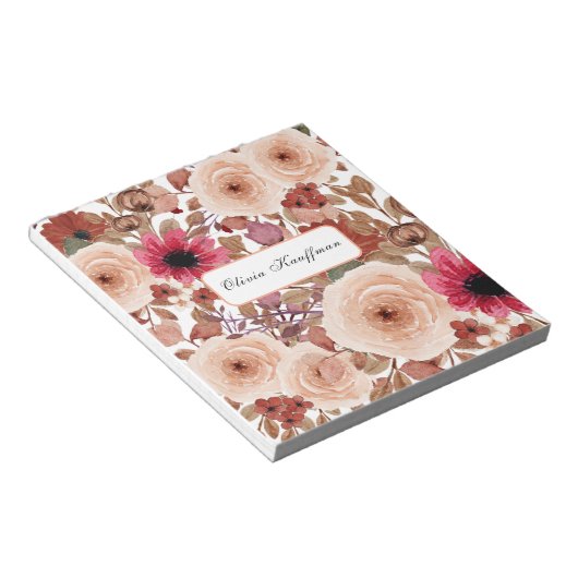 Rustikale Wildblumen Notizblock (angewinkelt)