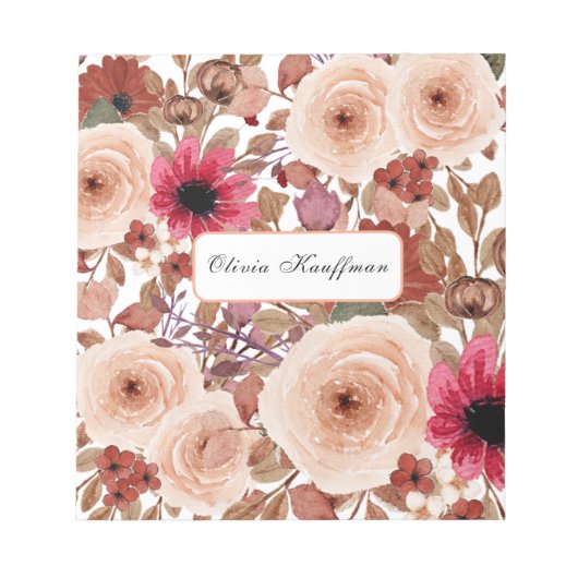 Rustikale Wildblumen Notizblock (Vorderseite)