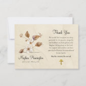 Rustikale Wildblumen Orthodoxe Christliche Beerdig Dankeskarte (Vorderseite)