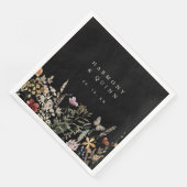 Rustikale Wildblumen-Papier-Servietten Hochzeitsde Serviette (Ecke)