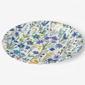 Rustikale Wildblumen Pappteller (Schrägansicht)