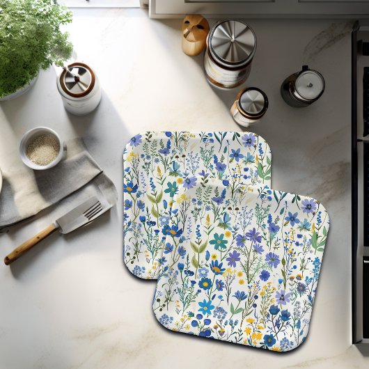 Rustikale Wildblumen Pappteller