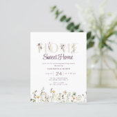 rustikale Wildblumen Party Einladung (Stehend Vorderseite)