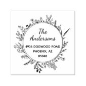 Rustikale Wildblumen Runde Briefmarke für die Selb Permastempel (Design)