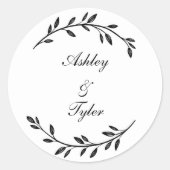 Rustikale Wildblumen Runder Aufkleber (Vorderseite)