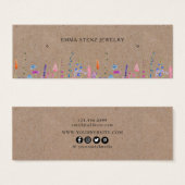 Rustikale Wildblumen sammeln Hoop Stud Mini Card (Vorne & Hinten)