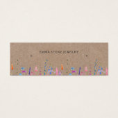 Rustikale Wildblumen sammeln Hoop Stud Mini Card (Vorderseite)