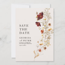 Rustikale Wildblumen Save The Date
