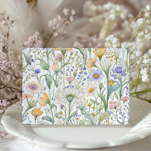 Rustikale Wildblumen Save the Date Hochzeit Einladung