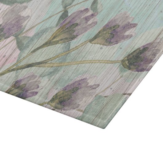 Rustikale Wildblumen Schneidebrett (Ecke)