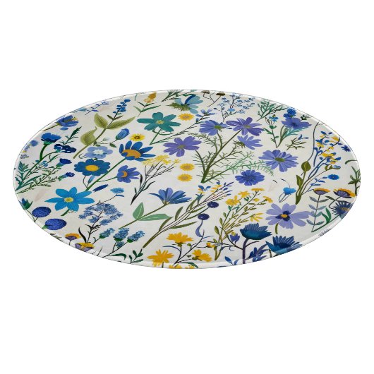 Rustikale Wildblumen Schneidebrett (Ecke)