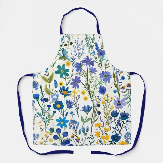 Rustikale Wildblumen Schürze (Vorderseite)