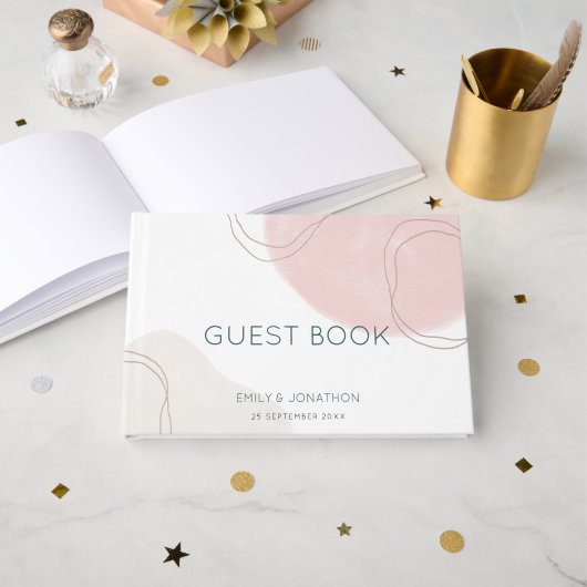 Rustikale Wildblumen Sonnenblumen Hochzeit Gästebuch (Vorderseite Offen)