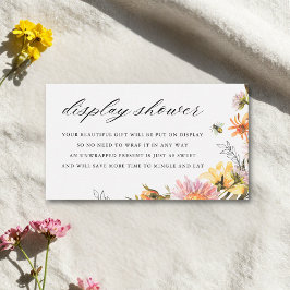 Rustikale Wildblumen- und Bienen-Hochzeitsausstell Begleitkarte