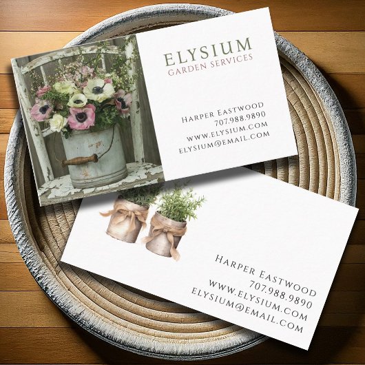 Rustikale Wildblumen Visitenkarte