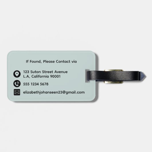 Rustikale Wildblumen Wasserfarbe Mason Jar Pale Bl Gepäckanhänger (Rückseite horizontal)