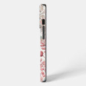 Rustikale Wildblumen-Wasserfarbe-Monogramm-Name iPhone Hülle (Linke Seite)