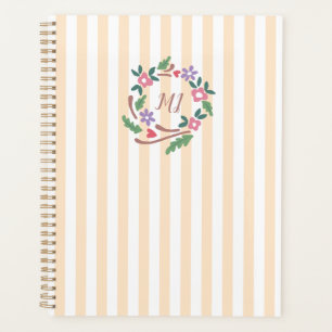 Rustikale Wildblumen Wreath Monogramm Planer