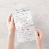 Rustikale Wildblumen zum Abendessen All In One Einladung (Abreißen)