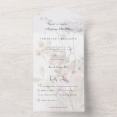 Rustikale Wildblumen zum Abendessen All In One Einladung (Innen Boden)