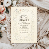 Rustikale Wildblumengarten Boho-Brautparty Einladung