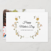 Rustikale wilde Blume glückliche Muttertagskarte Feiertagskarte (Vorne/Hinten)