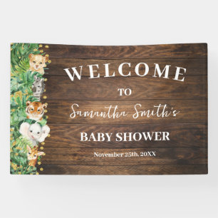 Rustikale Wilde Safari-Baby-Party-Einladungsbanner Banner