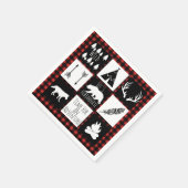 Rustikale Wildnis und Tiere Lumberjack Kariert Serviette (Ecke)