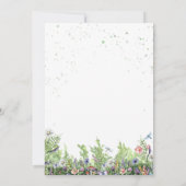 Rustikale Wildtier-Einwaldkreaturen Kinderdusche Einladung (Rückseite)