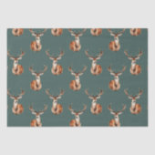 Rustikale Wildtiere Grüne Wasserfarbe Seidenpapier (Vorderseite)