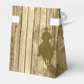 Rustikale Wildwest Cowboy-Hochzeit Geschenkschachtel (Rückseite)