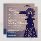 Rustikale Windmühle Einladungen für Hochzeiten (Vorne/Hinten)