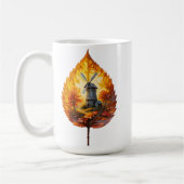Rustikale Windmühle im Herbstglühen Kaffeetasse (Links)