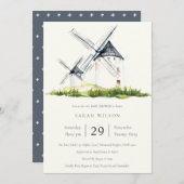 Rustikale Windmühle Thema Kinderdusche laden ein Dankeskarte (Vorne/Hinten)