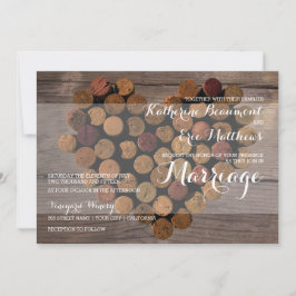 Rustikale Wine Cork Hochzeit Einladung