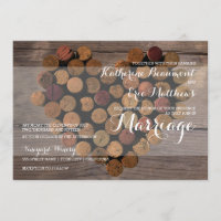 Rustikale Wine Cork Hochzeit Einladung